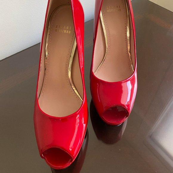 Red Stuart Weitzman Heels - Picture 1 of 6